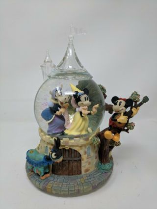 Disney Ye Olden Days Musical Snow Globe Plays Minnie 