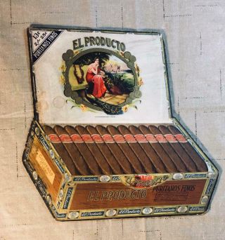 Vintage 1930s El Producto Cigar " Standee " Counter Top Color Display