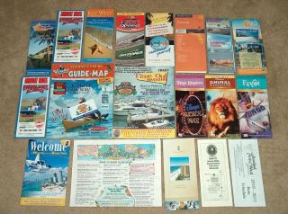 (20) Florida Vintage Brochures/maps/collectibles/travel/disney World/daytona 500