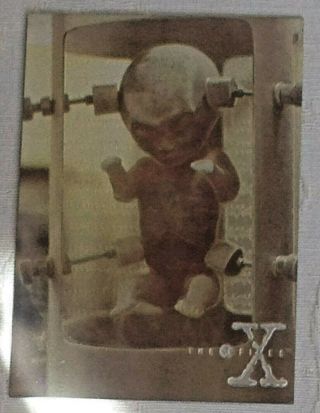 The X - Files Series 1 Trading Cards Topps Finest Chromium 1995 Full Set of 4 4