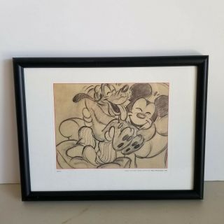 Disney Mickey Collectible Framed Story Sketch Pluto 