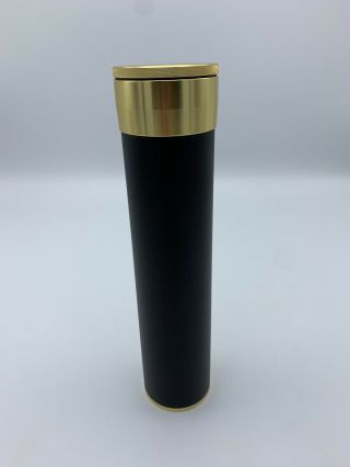 Black Brass Alloy Single Cigar Tube Travel Case Humidor Holder
