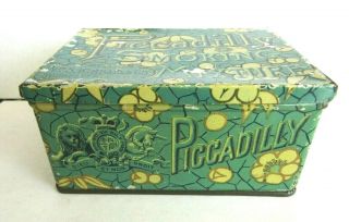 1897 Patent Piccadilly Smoking Tobacco Mixture Tin Rochester N.  Y.  Usa As Found