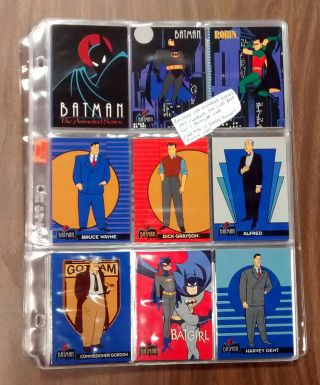 Batman The Animated Series 1993 Complete 100 Card Base Set,  Prototype Card