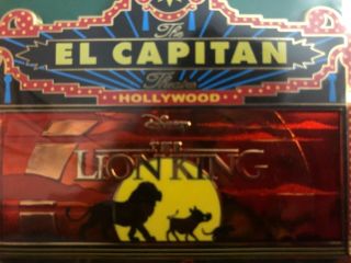 Disney Pin Dssh Dsf Lion King Marquee El Capitan Le 400 Live Action Pumba Simba