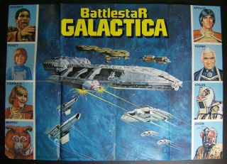 Vintage Battlestar Galactica (1978) Poster Rare 28 " X 20 "