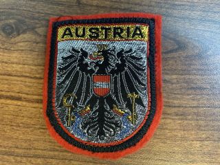 Vintage Austria/osterreich Woven Felt Souvenir Patch/badge