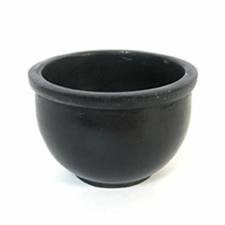 Black Stone Scrying Offering Bowl 3 " In Package Smudge Pot Or Incense Burner