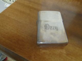 Vintage Zippo Lighter " Ozzy " Engraved On Front