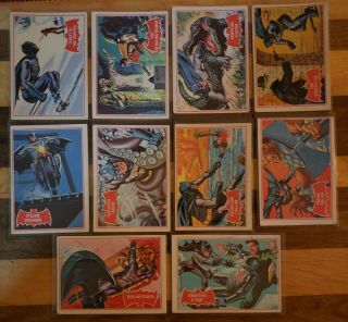1966 O - Pee - Chee Batman Series A Red Bat Trading Cards Complete Set Of 44 Wow