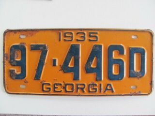 1935 Georgia Ga License Plate Tag (97 - 446d) Unissued,  Vintage,  Rare