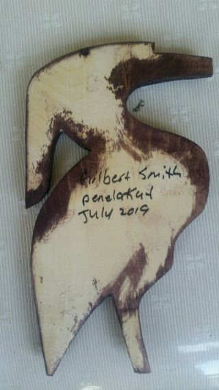 Northwest Coast Native Art Stained Heron plaque carving 2