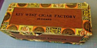 Vintage Key West Cigar Factory Small Cigar Box