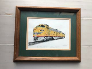 Union Pacific Railroad Print,  E - 9 949,  Signed By Michael Scott Kent