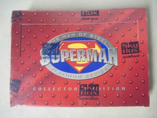 1994 Skybox Superman Man Of Steel Platinum Trading Card Factory Box Misb
