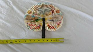 Vintage Souvenir Of Roma Pocket Fan
