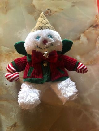 2009 Mr.  Bingle 10 " Plush Christmas Ornament Snowman (look)