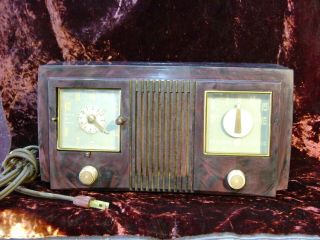 Vintage Ge General Electric Model 535 Tube Radio Alarm Clock