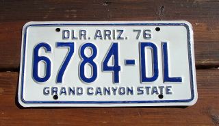 Vintage 1976 Arizona Dealer License Plate 6784 - Dl