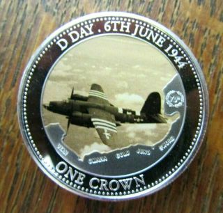 2014 British Proof Commemorative D Day Crown With Douglas Invader Bomber