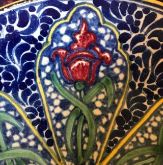 Casa Rugerio Plate Hand Painted Talavera Puebla Mexico 10 5/8 In.  Pottery Vtg 4