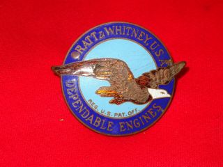 World War 2 Pratt & Whitney Eagle Engine Badge Rare 1 Piece Vet Estate Find