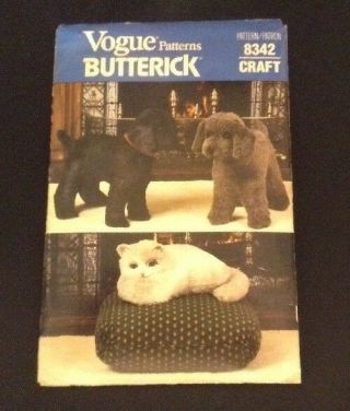 Vogue Cat Dog Sewing Pattern 8342 Make A Look Alike Of Your Cats Dogs Puppy