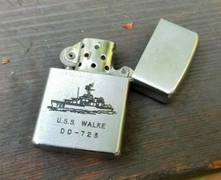 Vintage Penguin Lighter Military Navy U.  S.  S.  Walke,  Dd - 723