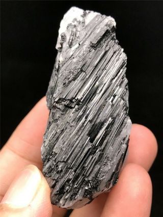 Natural Black Tourmaline White Quartz Crystal Rough Healing Mineral Specimens