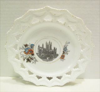 The Abbey Bath Vintage Souvenir Ceramic Plate United Kingdom Uk England