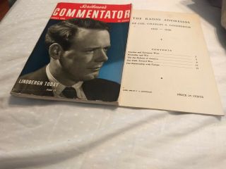 Col.  Charles Lindbergh.  Radio Addresses 1939 - 1940,  18 Pages,  Scribner 