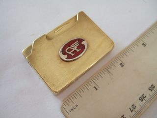 Early Brass " King Jet " Lighter With Vintage Austin Car Badge