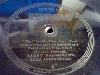 Rare Early Edison Diamond Disc 50846 - Apache Love Fox Trot - Harry Hadermans Jazz