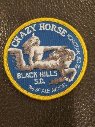 Vintage Crazy Horse Black Hills South Dakota Souvenir Patch 3 "