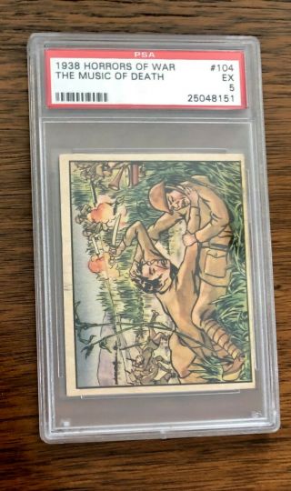 1938 Horrors Of War 104 The Music Of Death Psa Graded 5 Ex