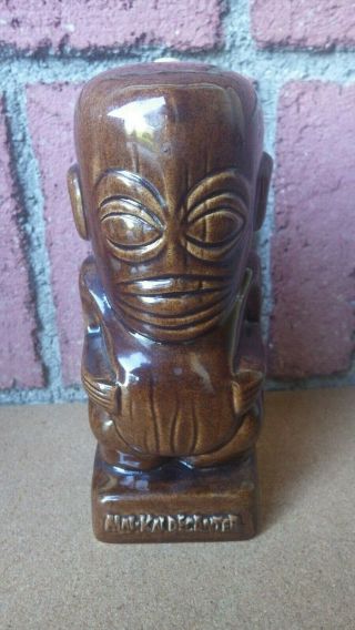 2003 Tiki Farm Mai Kai Ft Lauderdale Rum Decanter Brown Glaze By Squid Luau