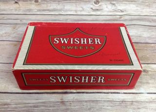 Vintage Swisher Sweets Red Empty Cigar Box Box 1971 Holds 50 Cigars Old