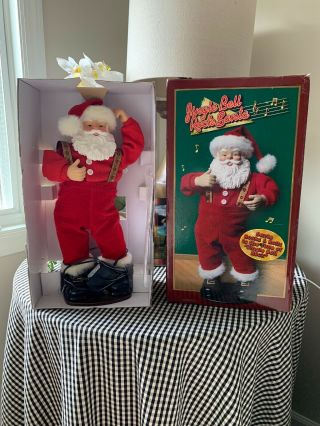 Vintage 1998 Jingle Bell Rock Santa Animated Dances Retired Christmas Fantasy