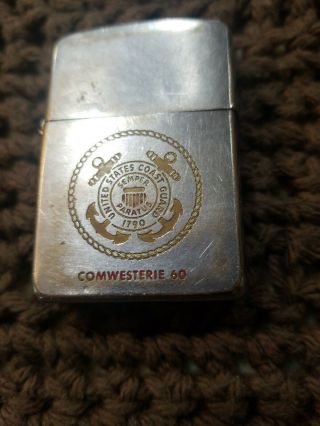 Vintage Zippo Lighter United States Coast Guard Semper Paratus Comwesterie 60