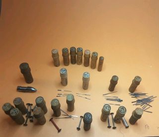 Vintage Sewing Machine Needles Parts Boye Wooden Cases/tubes
