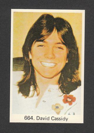 David Cassidy Partridge Family Vintage 1970s Pop Rock Music Star Card Sweden