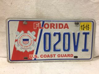 2015 Florida Coast Guard License Plate