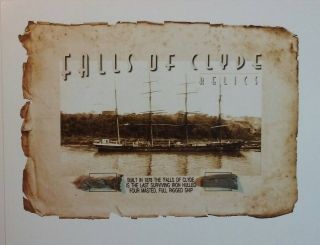 Falls Of Clyde 4 Mast Ship,  Wood Rope Relic Piece Swatch 1878 Boat Hawaii