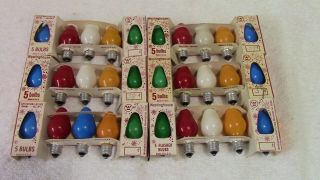 6 Packs Vintage Multi - Color Westinghouse C - 7 1/2 Christmas Lights - Usa -