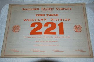 Southern Pacific,  Western Division,  No.  221,  February 2,  1936