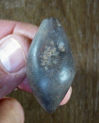 Well Made Late Archaic Hematite Plummet,  Greene County,  Illinois L.  1 3/4 In.