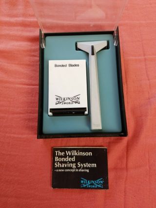 Vintage Wilkinson Sword Bonded Safety Razor Razors And Case 1960s Rare Mens