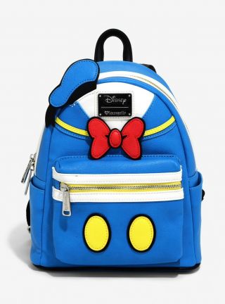 Loungefly X Disney Donald Duck Mini Backpack Book Bag In Hand