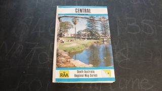 Old 1985 Fold Out Road Wall Map,  Raa South Australia Central Adelaide Etc