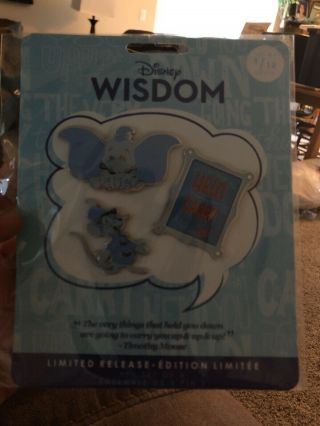 Disney Store Wisdom Series Limited Release 1/12 Pin Set 3 Pins Dumbo January Lr